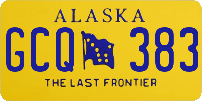 AK license plate GCQ383