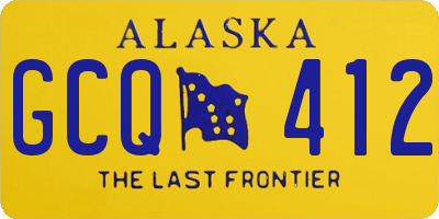 AK license plate GCQ412
