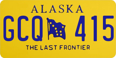 AK license plate GCQ415