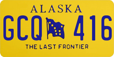 AK license plate GCQ416
