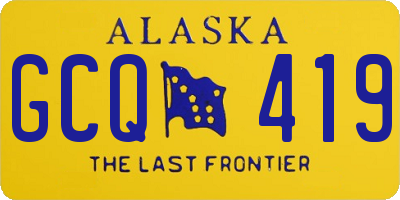 AK license plate GCQ419