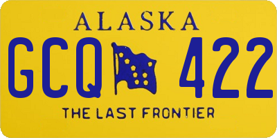 AK license plate GCQ422