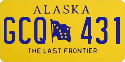 AK license plate GCQ431