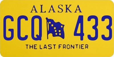 AK license plate GCQ433