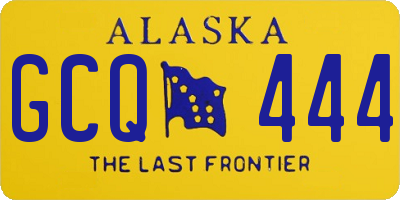 AK license plate GCQ444
