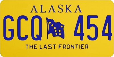 AK license plate GCQ454