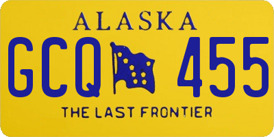 AK license plate GCQ455
