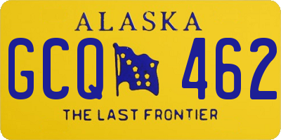 AK license plate GCQ462