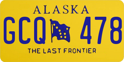 AK license plate GCQ478