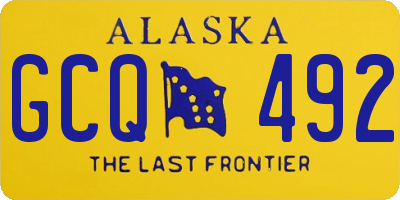 AK license plate GCQ492