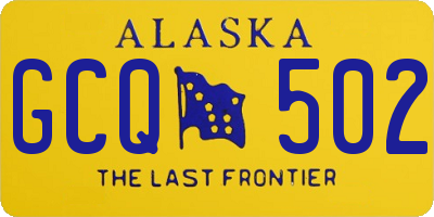 AK license plate GCQ502