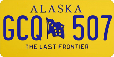 AK license plate GCQ507