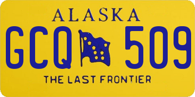 AK license plate GCQ509