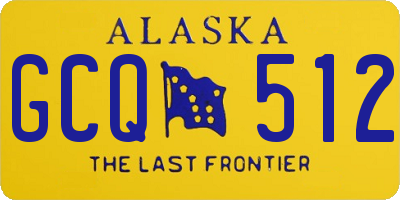 AK license plate GCQ512