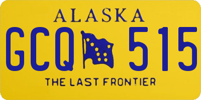 AK license plate GCQ515