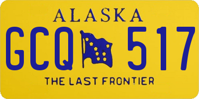 AK license plate GCQ517