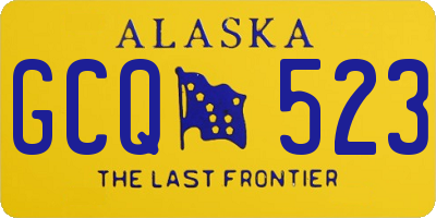 AK license plate GCQ523