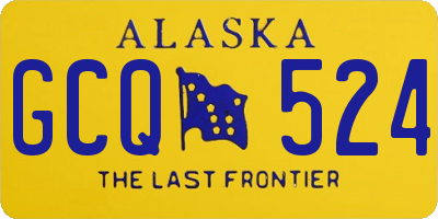 AK license plate GCQ524