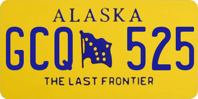 AK license plate GCQ525