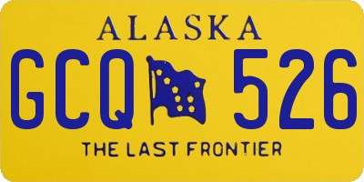 AK license plate GCQ526