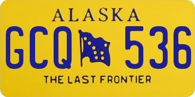 AK license plate GCQ536