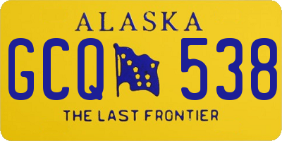 AK license plate GCQ538