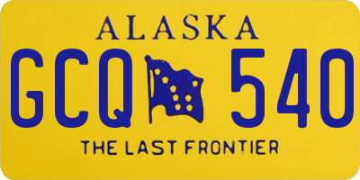 AK license plate GCQ540