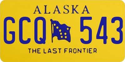 AK license plate GCQ543