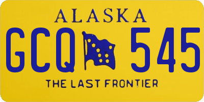 AK license plate GCQ545