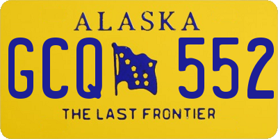 AK license plate GCQ552