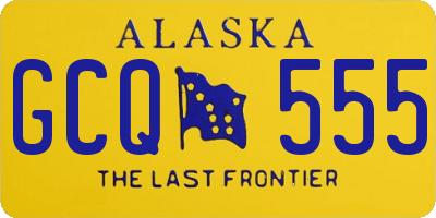 AK license plate GCQ555