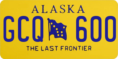 AK license plate GCQ600