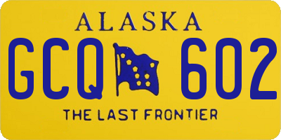 AK license plate GCQ602