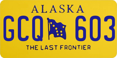 AK license plate GCQ603