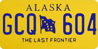 AK license plate GCQ604