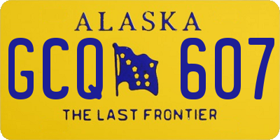 AK license plate GCQ607