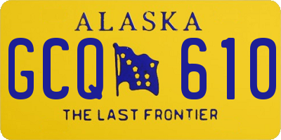 AK license plate GCQ610