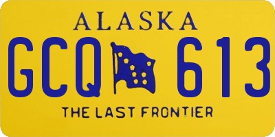 AK license plate GCQ613