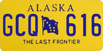 AK license plate GCQ616