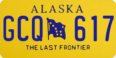 AK license plate GCQ617