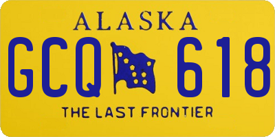 AK license plate GCQ618