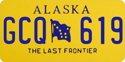 AK license plate GCQ619