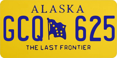 AK license plate GCQ625
