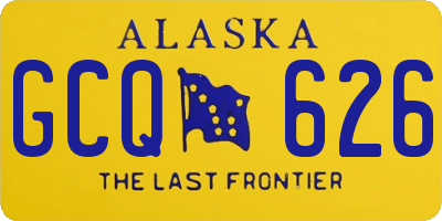 AK license plate GCQ626
