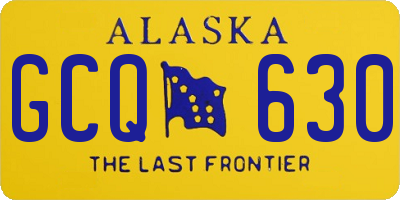 AK license plate GCQ630