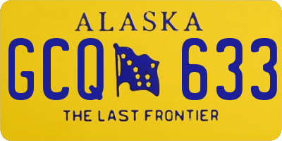AK license plate GCQ633