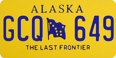 AK license plate GCQ649