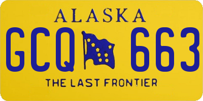 AK license plate GCQ663