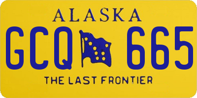AK license plate GCQ665