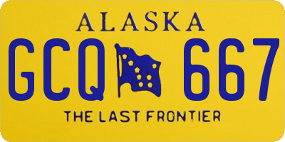 AK license plate GCQ667